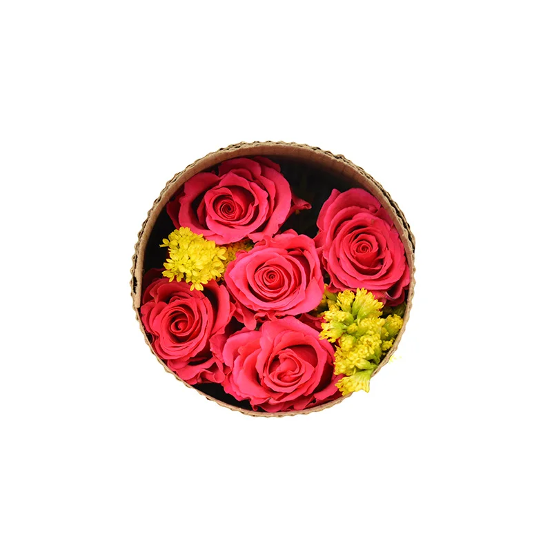 Wholesale B2B New Fresh Cut Flowers Rose Bouquet Solidago Pink Fresh Rose Bouquet Flower Export All Colours Retail Florists