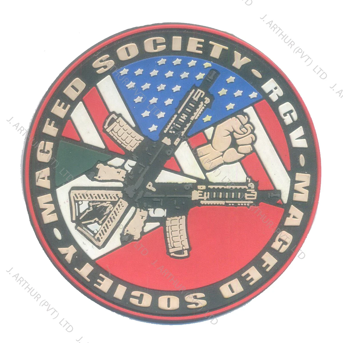 Rubber Patch Logo Embossed Silicon Patches 3D PVC Badges With Hook And Loop