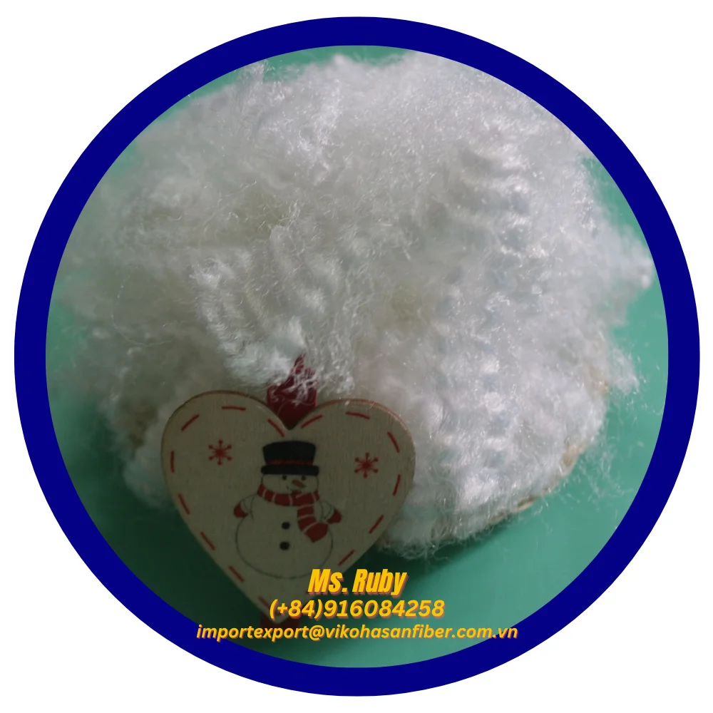 Wholesale 4D HD White Non-Siliconized Polyester Fibre Vikohasan PSF Dry Non-Siliconized Staple Virgin Fibre Toys Pillows