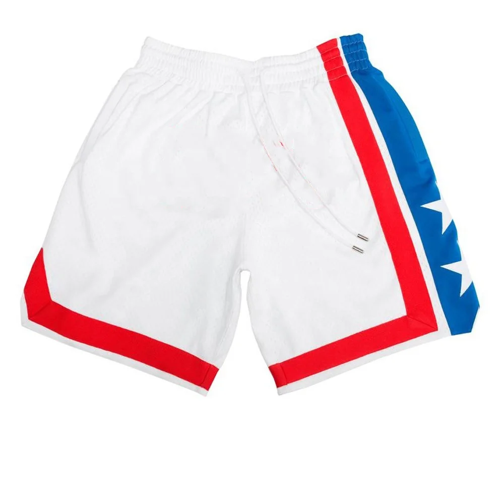 Running Shorts Oversized Polyester Mesh Basketball Shorts Stripe Hem Pockets Summer Basic Men Shorts