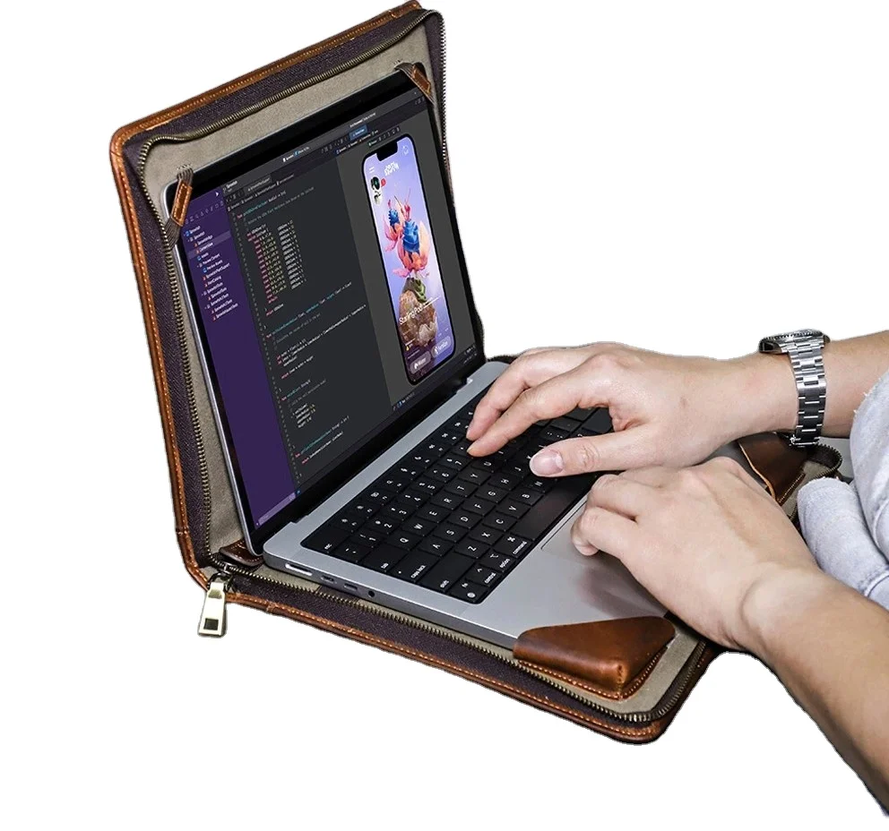 Чехол из натуральной воловьей кожи для ноутбука MacBook Pro 14 16 Air 13 Защитные Чехлы сумочка