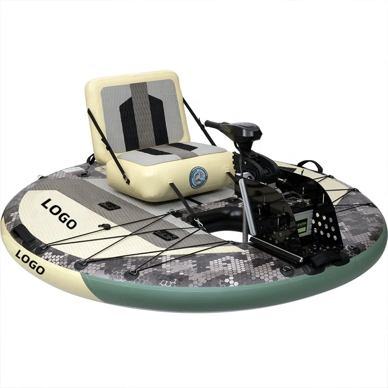 OEM One Person Professional Small Round Drop Stitch Inflatable Fishing Boat With Motor