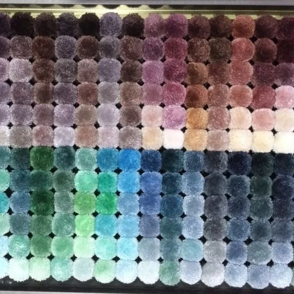 1200 Shade Colour Reference System Pom Pom Box Viscose India  Silk Handmade viscose yarn