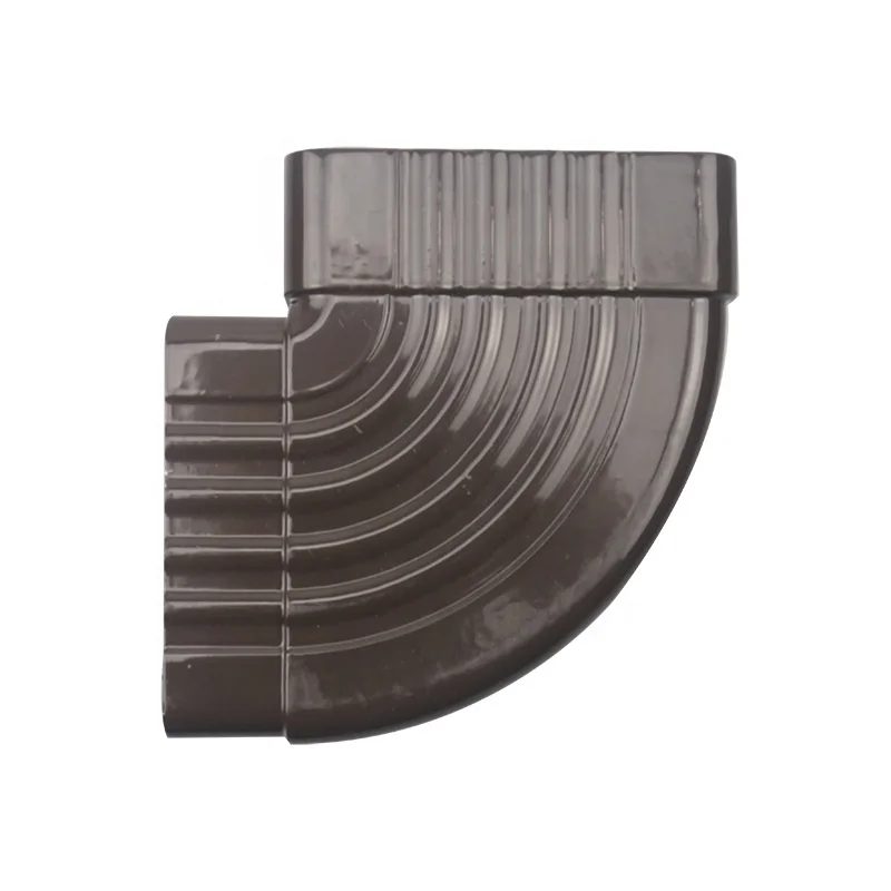Eaves gutter falling water system aluminum alloy gutter metal roof drainage rain tank 90 degree side bend down pipe fittings