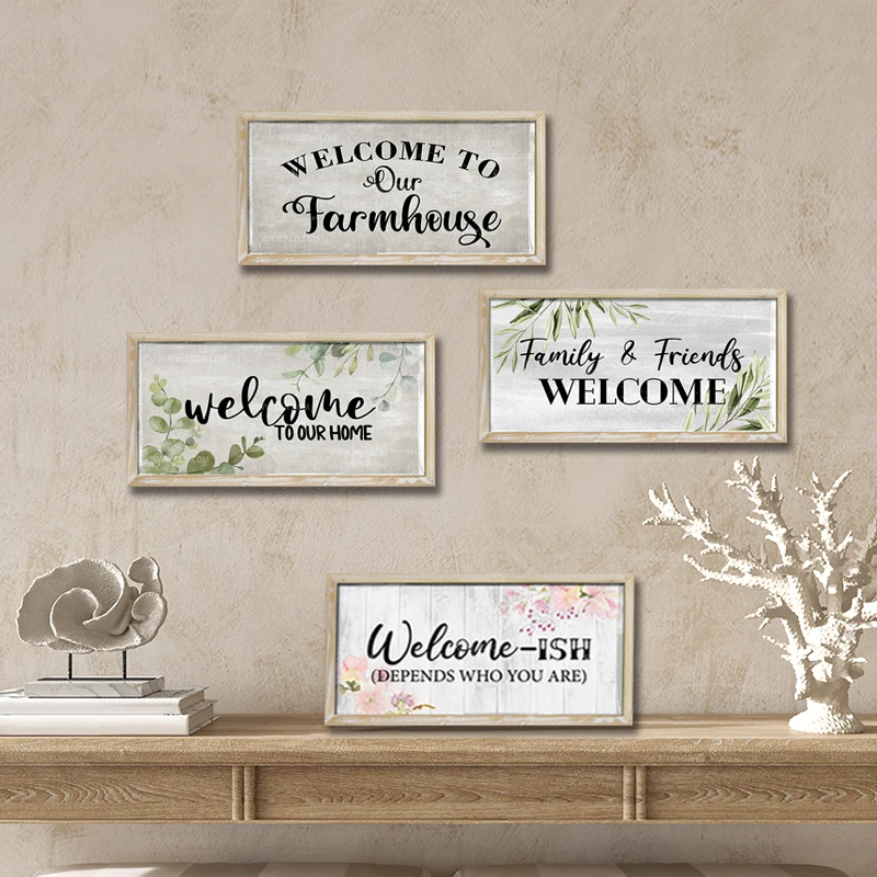 Factory wholesale home sweet home sings wall art prints for home decor bulk blank wood signs  board wooden welcome signs