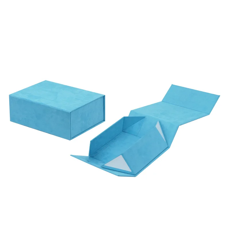 Customized Logo Luxury Cardboard Collapsible Folding Rigid Clothes Wig Packaging Magnetic Closure Large Velvet Gift Boxes