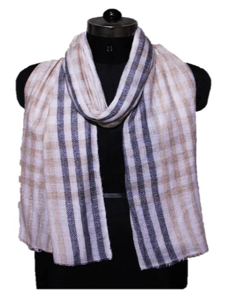 Check and Stripes Wool Scarf 2021 Scarves Women Winter Clothes and Cashmere Scarf Smooth and Soft Men Plaid Fabric Shawls