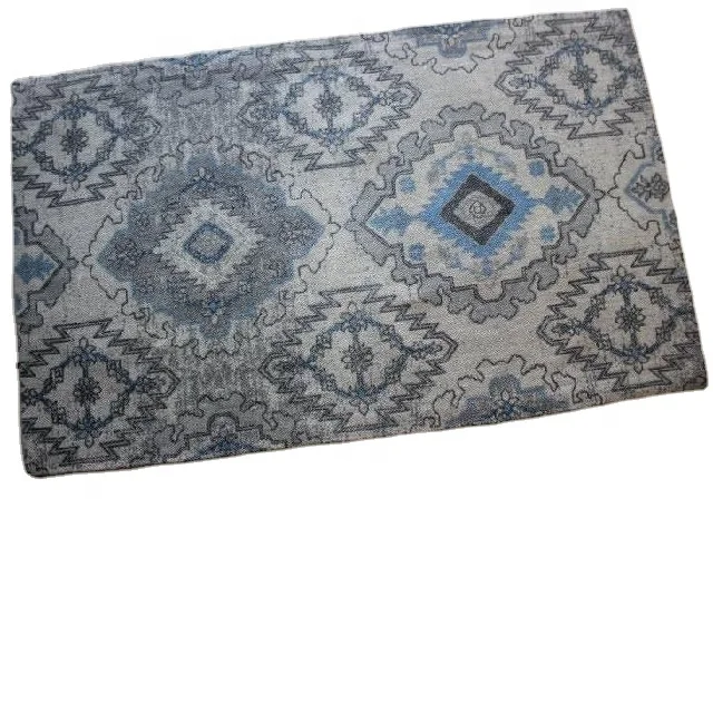 New Modern Design Custom Digital Printed Washable Water Absorbent Anti Slip Soft Cotton Bedroom Printed Carpet Design Floor Mat Rugs