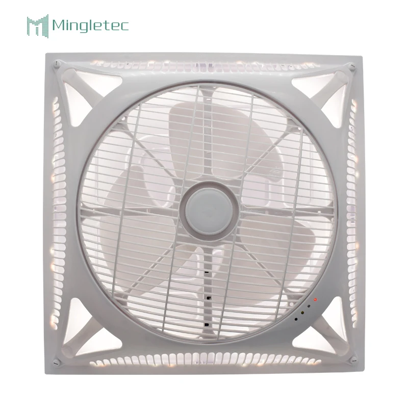 OEM Custom 14 Inch Modern Large size Copper Motor Air Circulation Square Bedroom use Ceiling Fan With 3 models Light And Remote