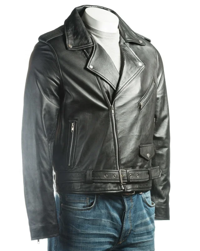 Quality Pure Leather Jacket For Men Motorcycle Fashion Wholesale Leather Jacket Large Size Motorcycle Jacket Plus Size Men
