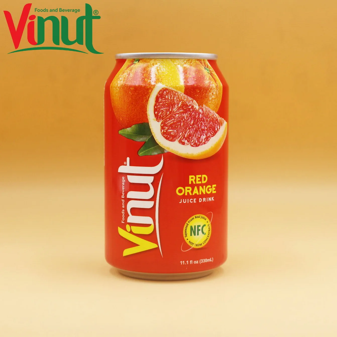 330ml VINUT Can (Tinned) Original Taste Red Orange Juice Manufacturers free sample Delivery the customer GMP Certified