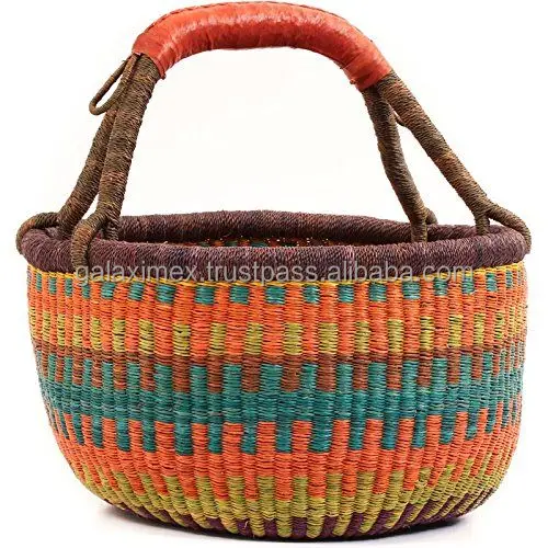 High quality Decorative bolga basket natural product also storage basket new collection 2022