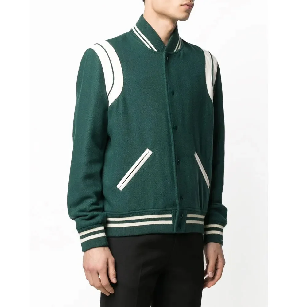 New 2024 Hot Selling Bulk Quantity Good Switchable Men Varsity Jackets / New DesigOEM Men Casual Varsity Jacket Custom Logo