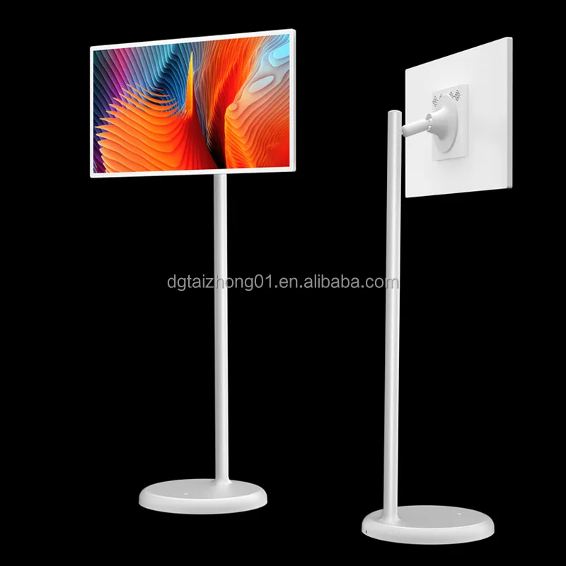 32 Inch 1080p Follow By Me Movable Display Touch Screen Monitor Floor Standing Android Wireless Portable Smart Tv For Home