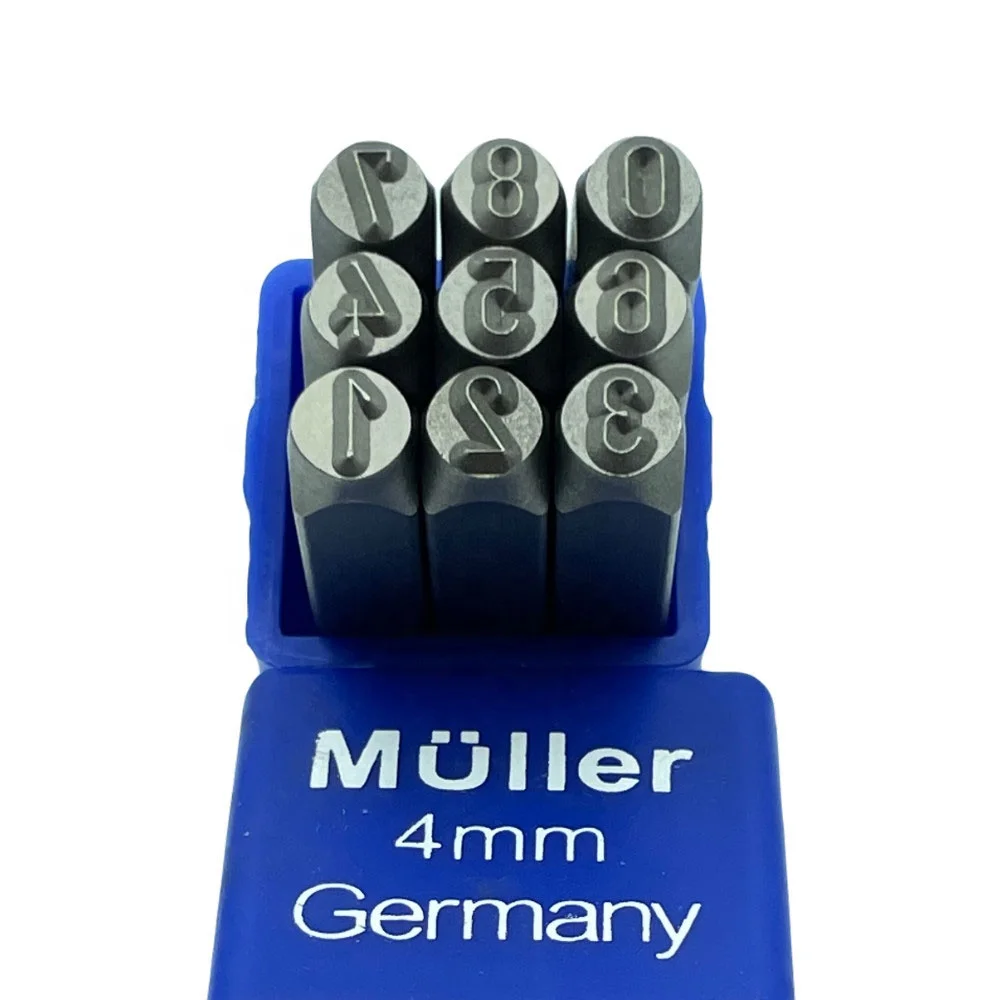 Factory direct sale German number punch set 4mm metal stamping kit