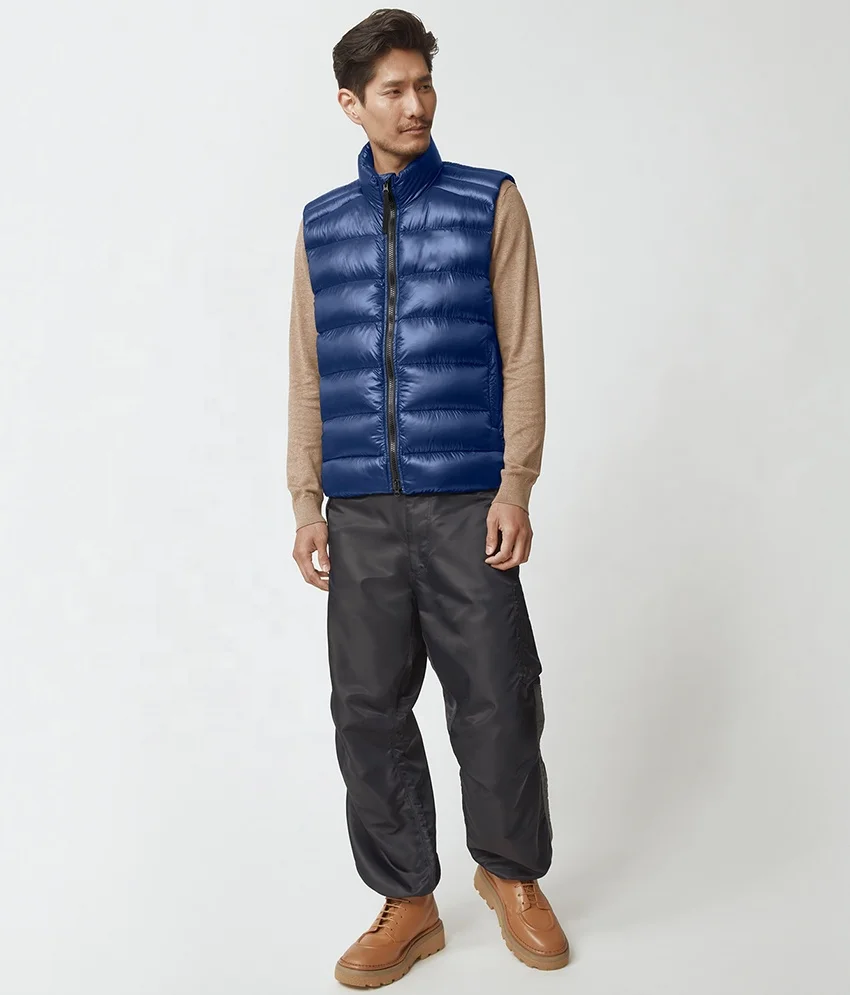 Pink Fashion high street style Utility multi-pockets men autumn winter custom puffer down vest men