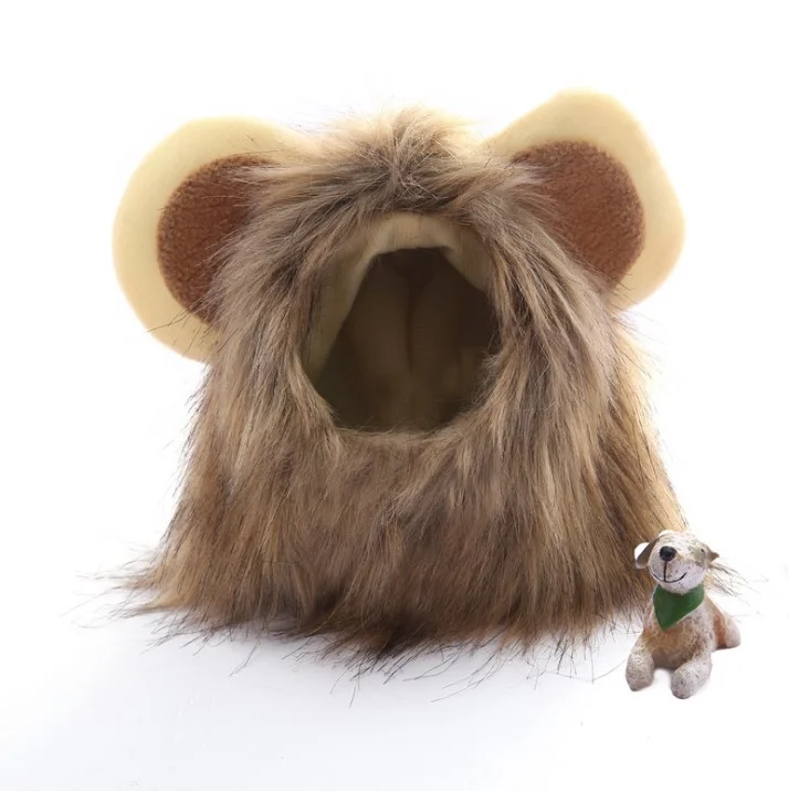 Halloween New Dog Hat Lion Style Pet Cat Costume