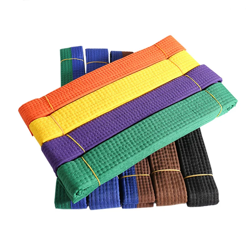 Wholesale 160cm 220cm 280cm Karate belts Taekwondo Solid Rank Martial Arts Belts Universal Fit for Judo/Karate/Taekwondo