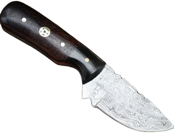 Damascus Hunting Skinner Knife - Pocket Knife for Men - 6.00' Made of Authentic Damascus Steel - Groomsmen gifts