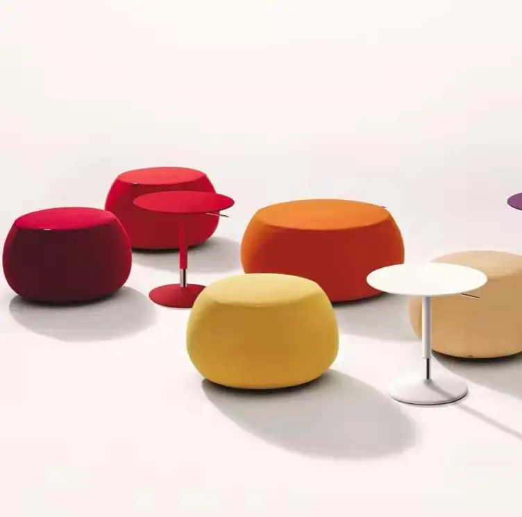 Ottoman Lamb Velvet Ottoman Bench Living Room Household Shoe Changing Stool Simple Bed End Stools Household Small Sitting Stool