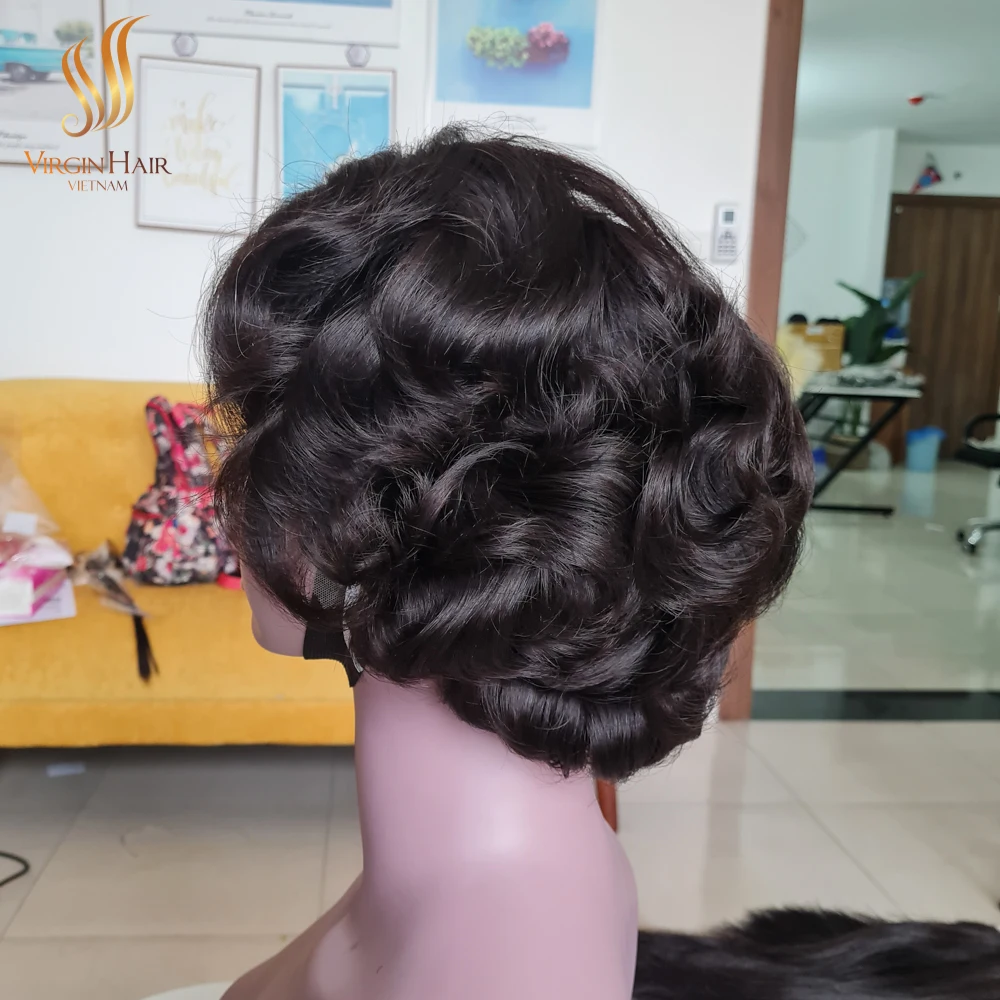 Оптовая продажа парики из человеческих волос вьющиеся в воде 100% необработанные волосы парик на полной сетке Лучшая цена во Вьетнаме