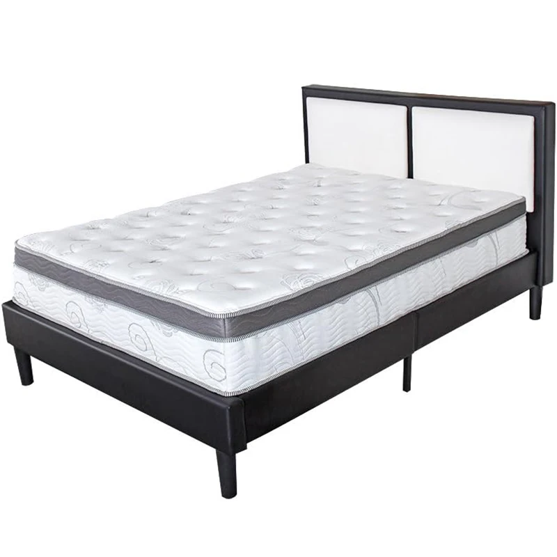 Knitted Fabric Mattress Euro Top Natural Latex Sleepio Coil 5 Star Hotel Mattress Spring Gel Memory Foam Mattresses