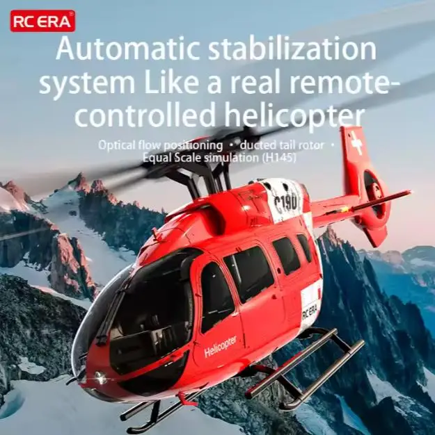 RC ERA C190 H145 Dual Brushless Direct Drive Motors 2.4G 6CH 6-Axis Gyro Optical Flow Localization Single Blade RC Helicopter