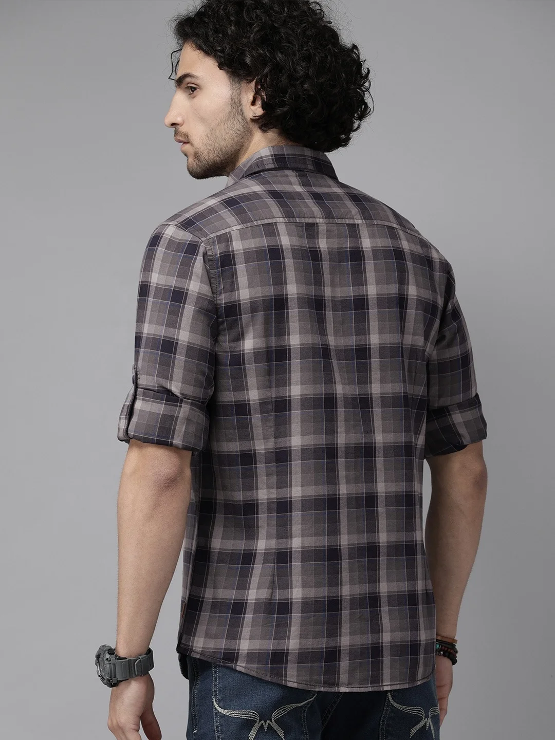 Лидер продаж мужская повседневная фланелевая рубашка большого размера 100% хлопковая клетчатая с воротником-стойкой на пуговицах индивидуальным логотипом и вышивкой