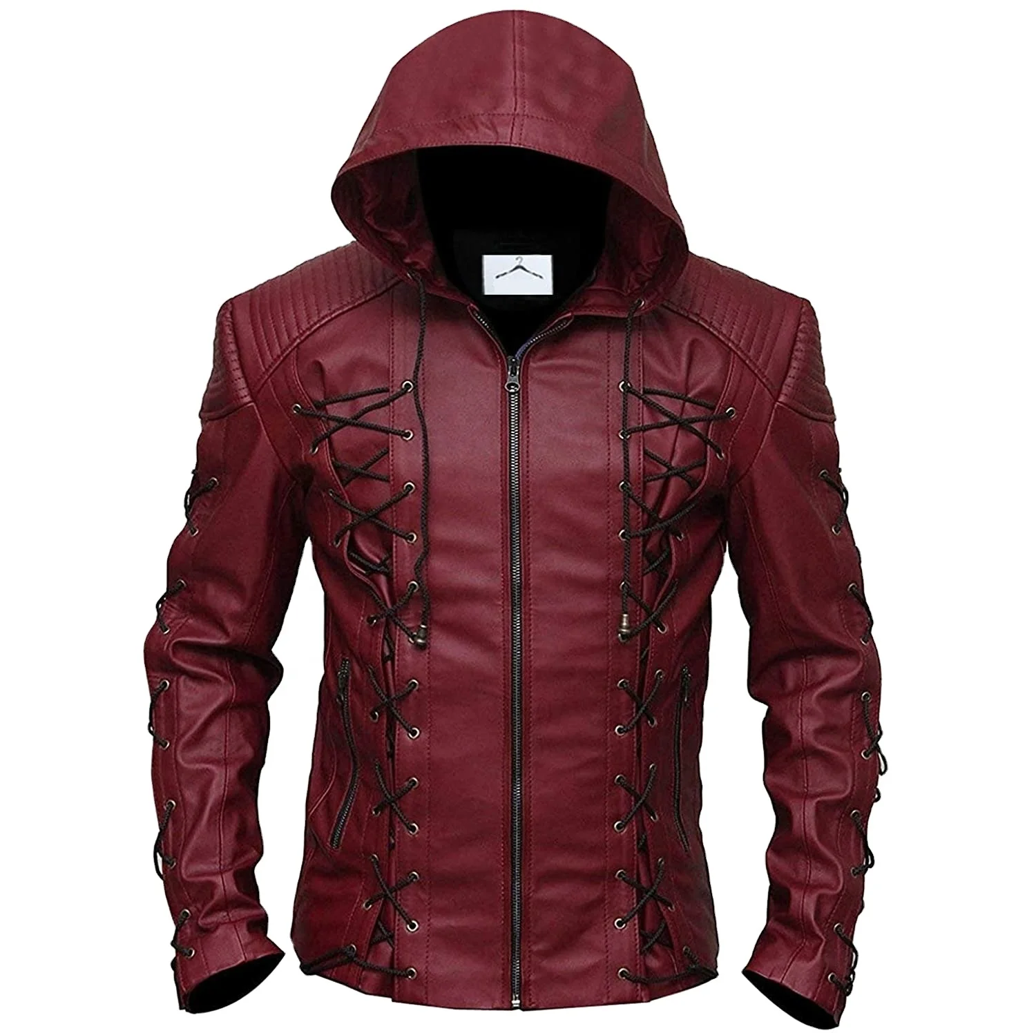 
OEM Custom Amell Green Arrow Roy Harper Mens Faux Leather Jacket Superhero Western Wear men and Red Woman Cowboy Jacket 