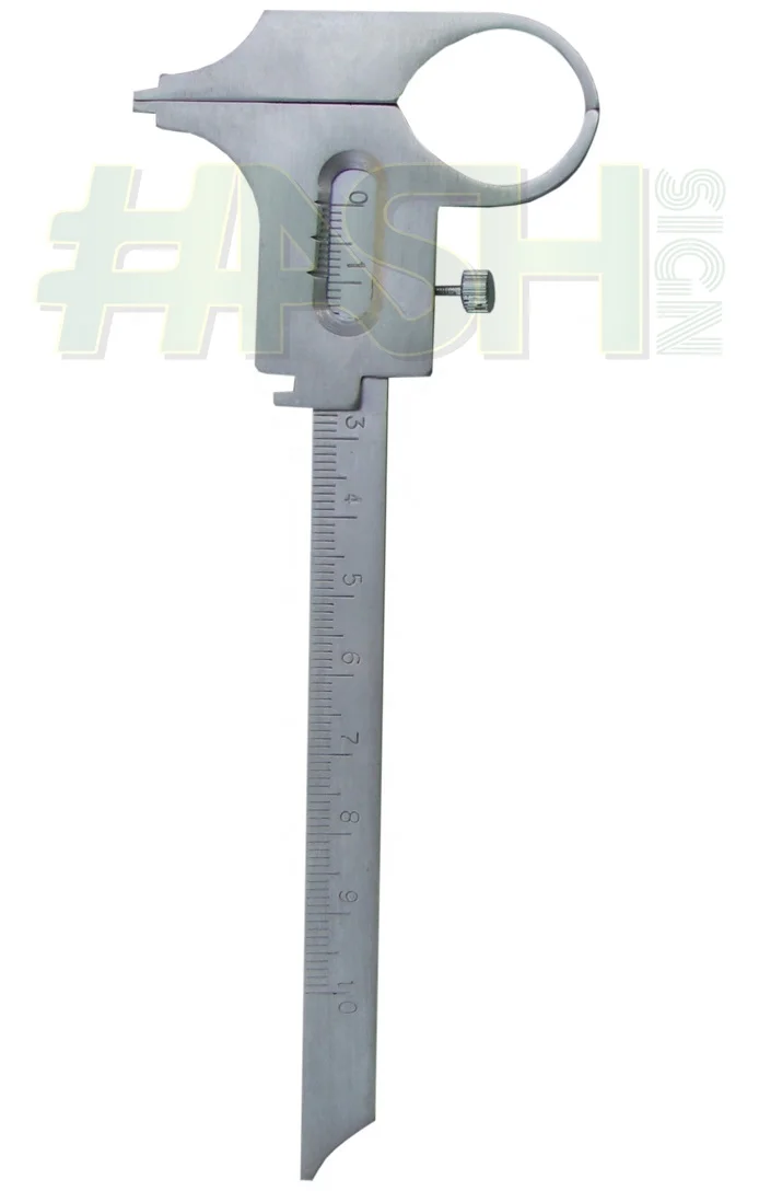 Orthodontic Dental Boley Decimal Gauge Screw Lock Vernier Caliper Surgical Instrument for Measuring
