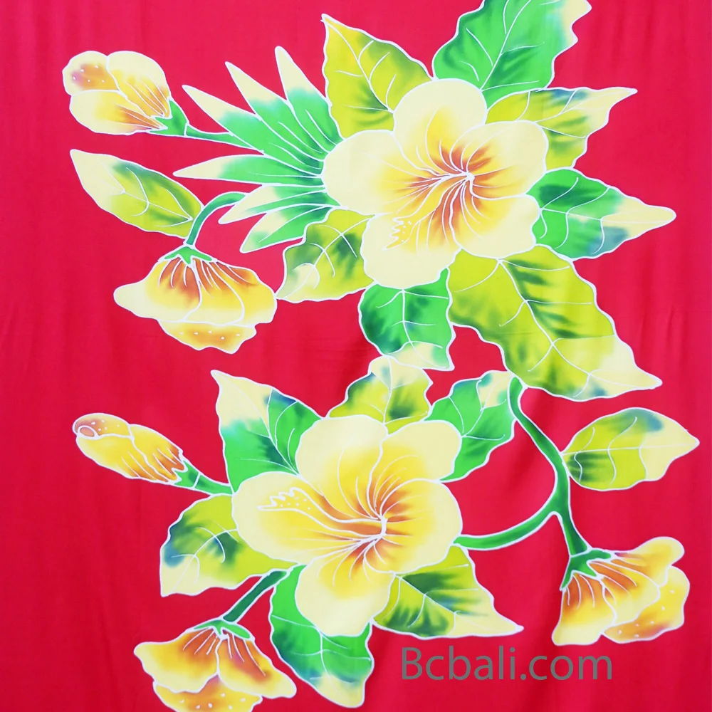 Pareo Summer beach wear sarong clothing body cover design hand painting floral Best  Quality from Bali