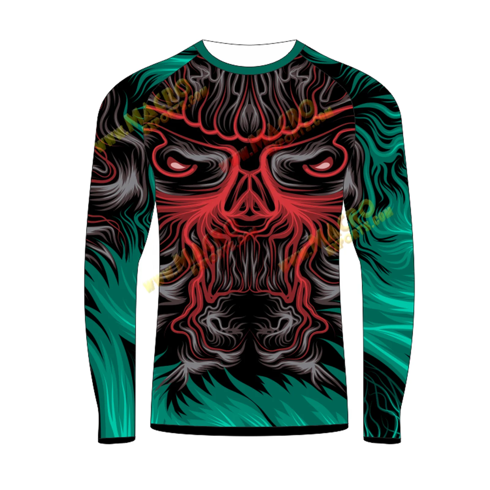 Best Quality Plain mma rash guard long sleeve rush guard for Men Long Sleeve Regular-Fit Compression Rash Guard