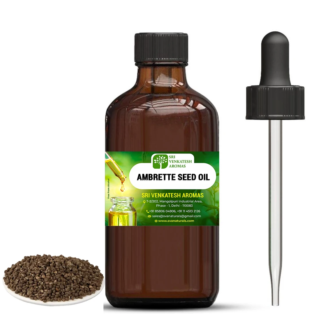 100 ml Cheapest price Of Pure Organic Ambrette Seed Absolute Oil by Sri Venkatesh Aromas