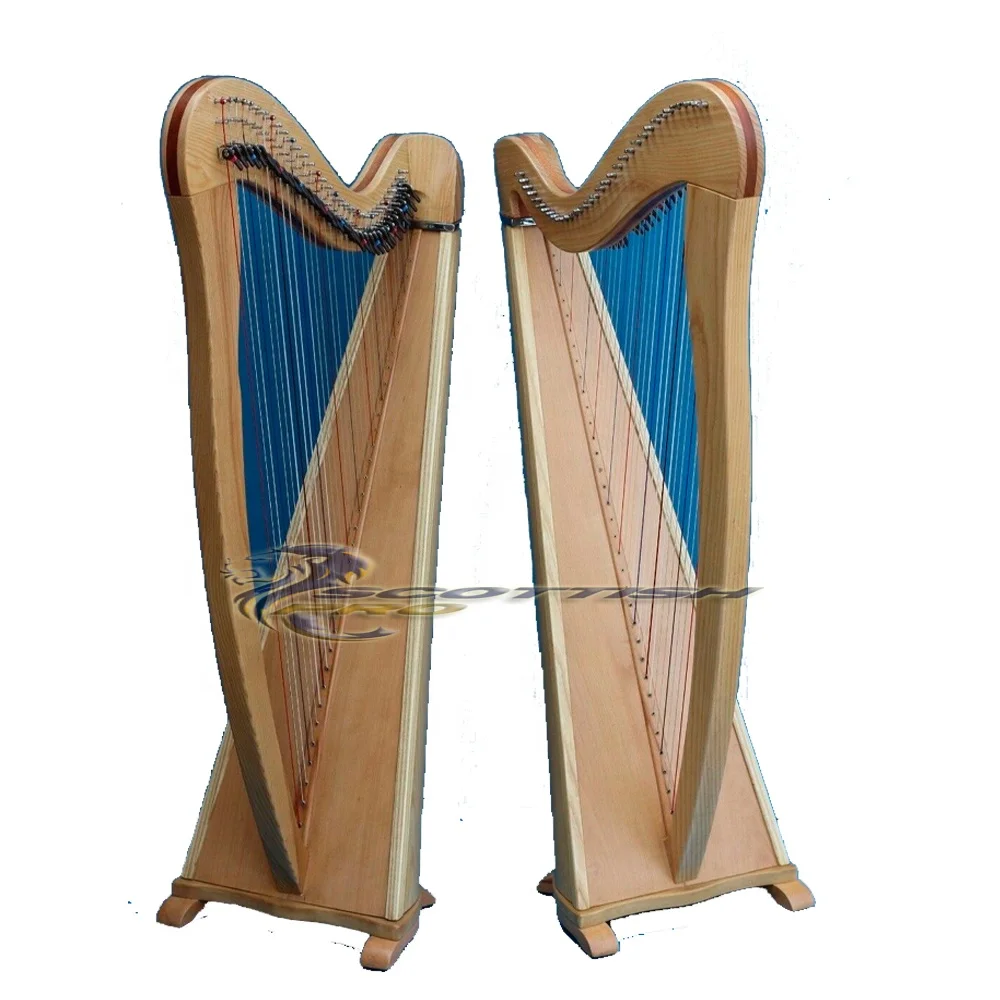  34 струны цветной рычаг Harp лучшее качество натуральный и цвет под заказ твердая древесина harp