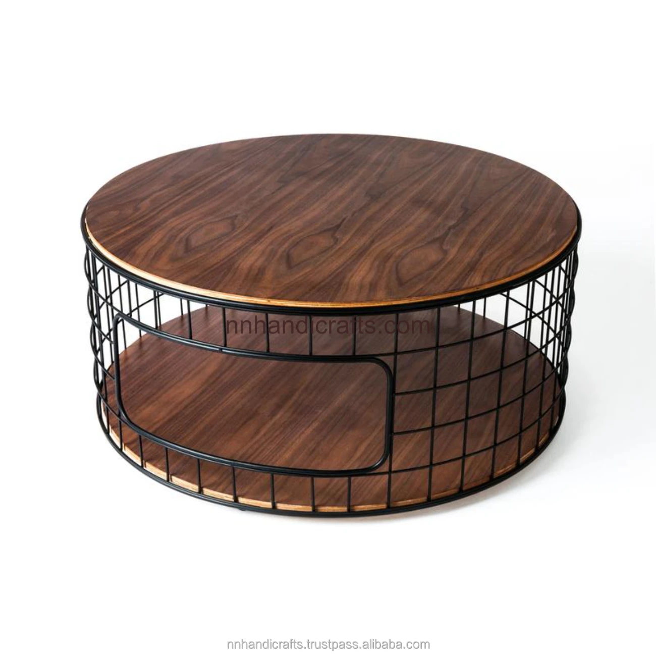 Горячая Распродажа новейший дизайн стальной железный металлический золотой белый черный с порошковым покрытием Круглый дизайнерский кофейный столик принтом журнальные столики бар