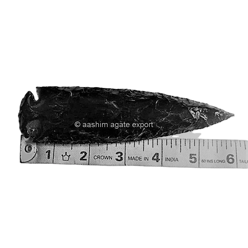 Latest 6 Inch Black Obsidian Arrowheads Wholesale Natural Stones Crystal Crafts Reiki Rocks Jade Minerals Feng Shui Arrowheads