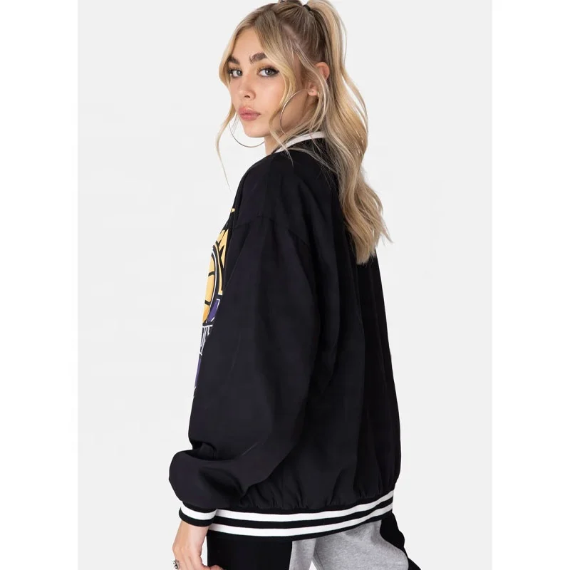 
Wholesale Unisex hip hop embroidery color block leather sleeve college sports varsity baseball jackets 