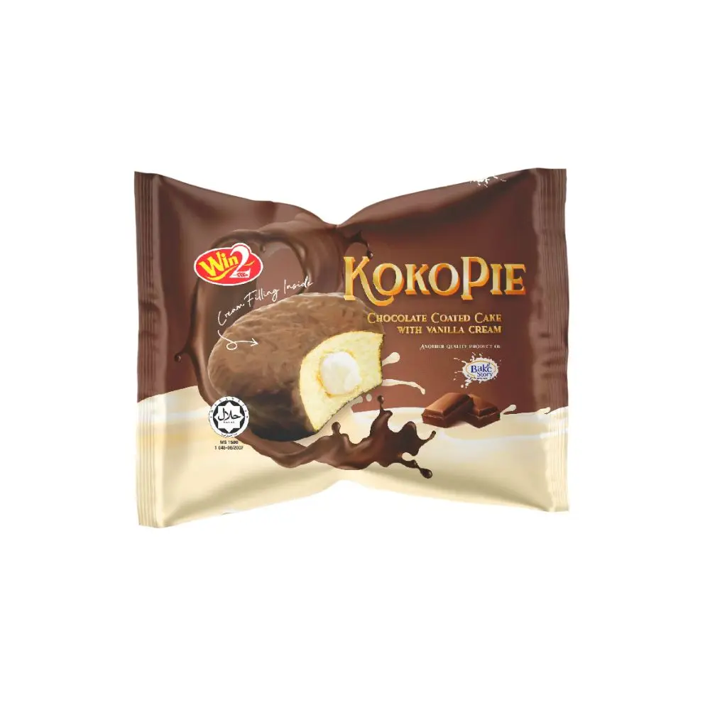 Win2 Bake Story Kokopie Chocolate Coated Cake With Vanilla Cream 320g Coated Chocolate Cake Bread With Cream Filling