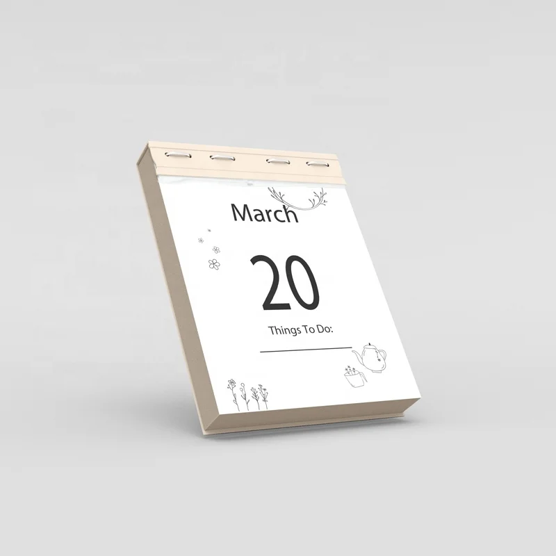 Mini Large Custom Printing Magnetic 365 Daily Card Desk Wall Tear off Calendar