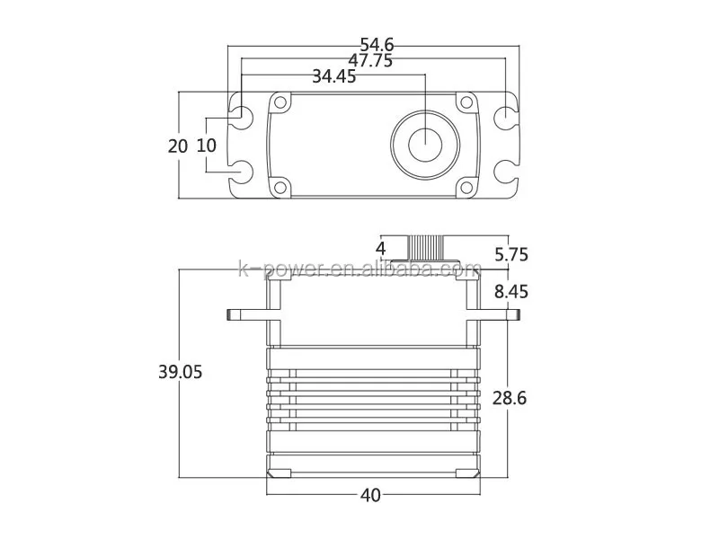Standard Full CNC aluminum case 10kg High Torque  Titanium Gear Waterproof RC Brushless Digital Servo for RC Car Model DIY