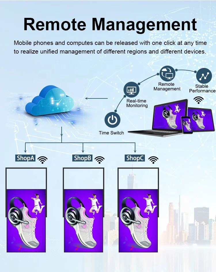 32 43 55 inch ultra bright window lcd digital display digital signage board solution for storefornt shop