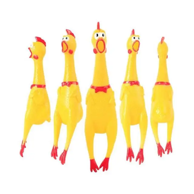 Funny Dog Toys Attract Puppy Dog And Cat Pet Squeak Toys Screaming Rubber Chicken