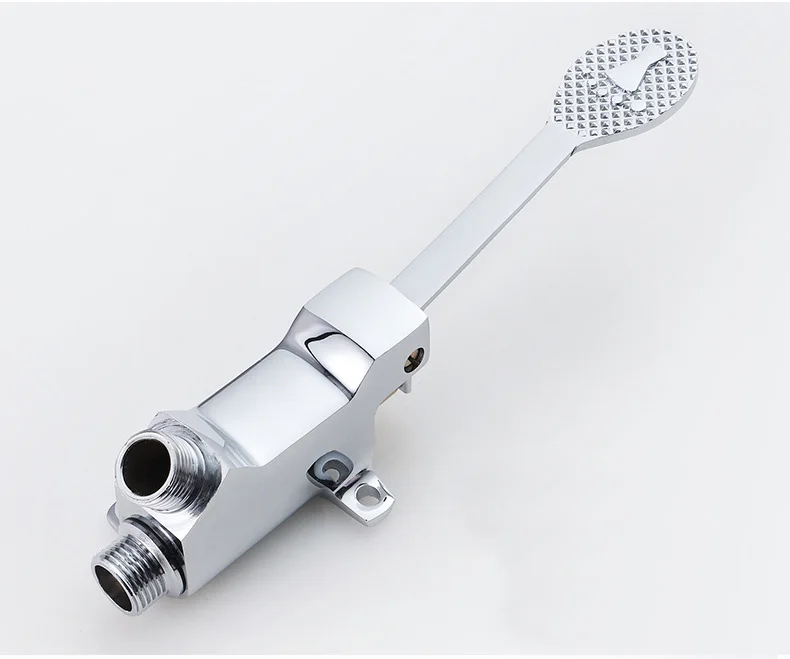Foot Operated Valve Chrome Plated Pedal Control Valve Brass Foot Control Valve G1/2 inlet