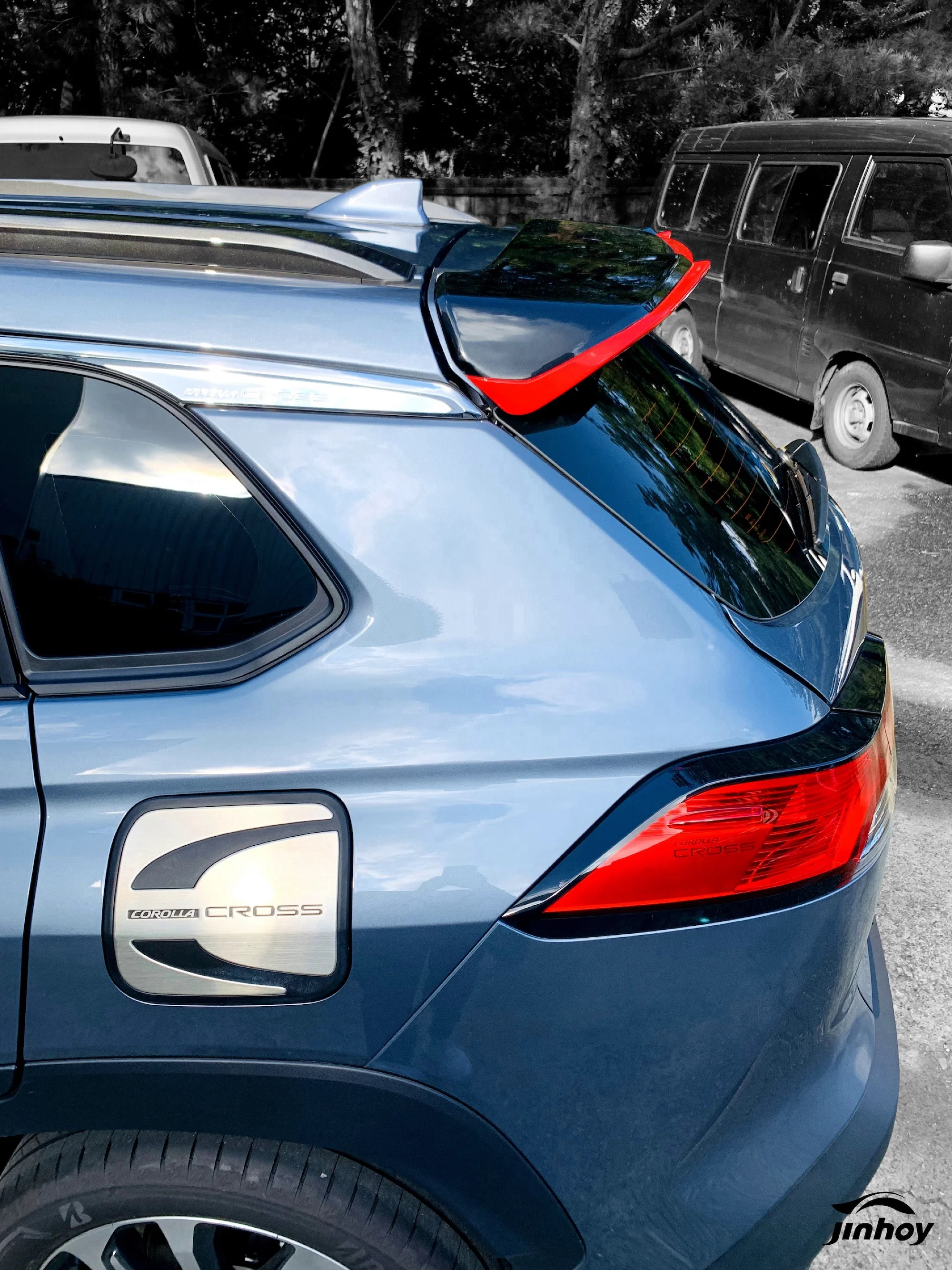 2020 ~ двухцветный спойлер на крышу для toyota corolla cross