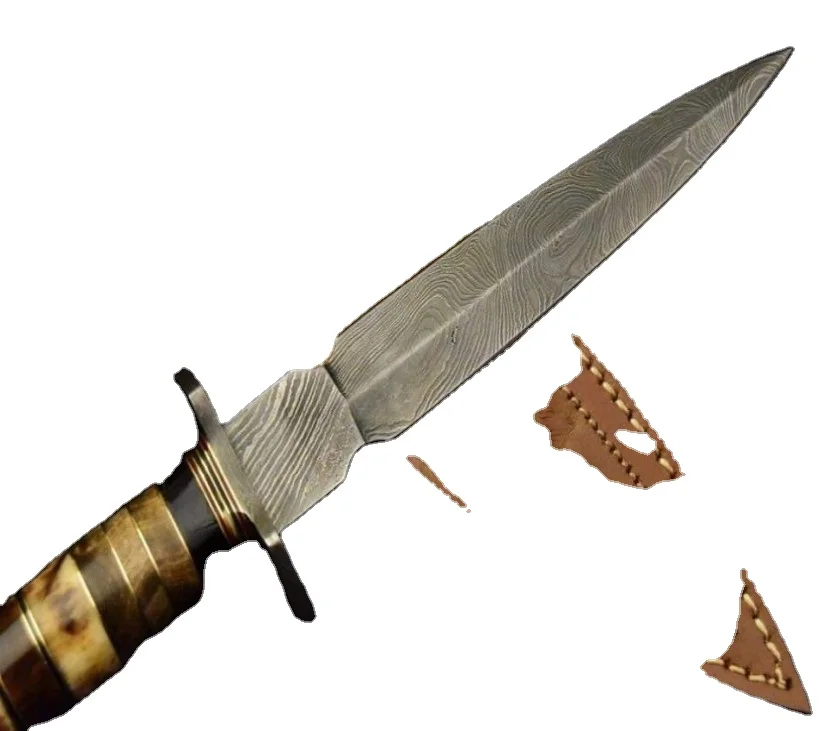 
 Охотничий нож из дамасской стали  