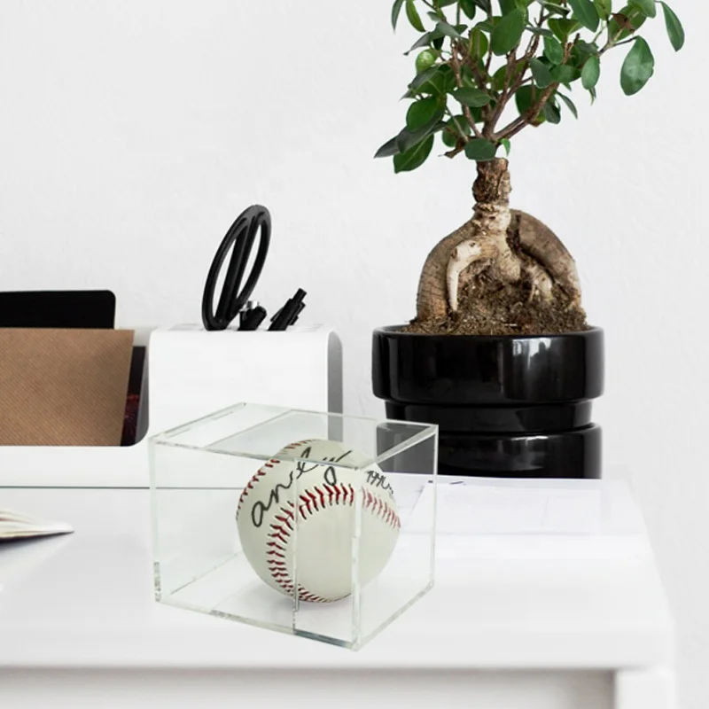 Clear Plexiglass Baseball Display Showcase Cabinet Display Clear Acrylic Box