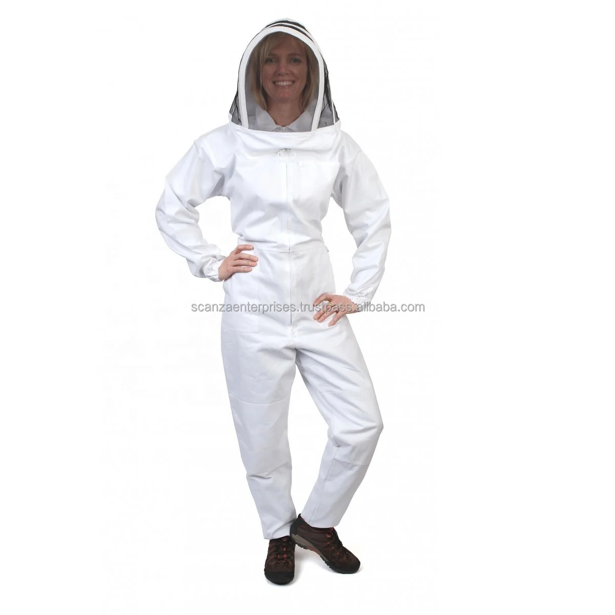 Custom Ladies Beekeeping Suit Ventilated Apiculture Veil Suit Bee Beekeepers Hooded Full Body Coverall Beekeeping Wears
