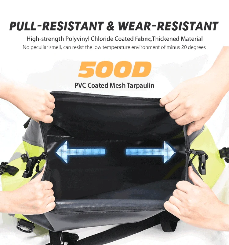 PVC Waterproof Motorcycle Back Seat Bag