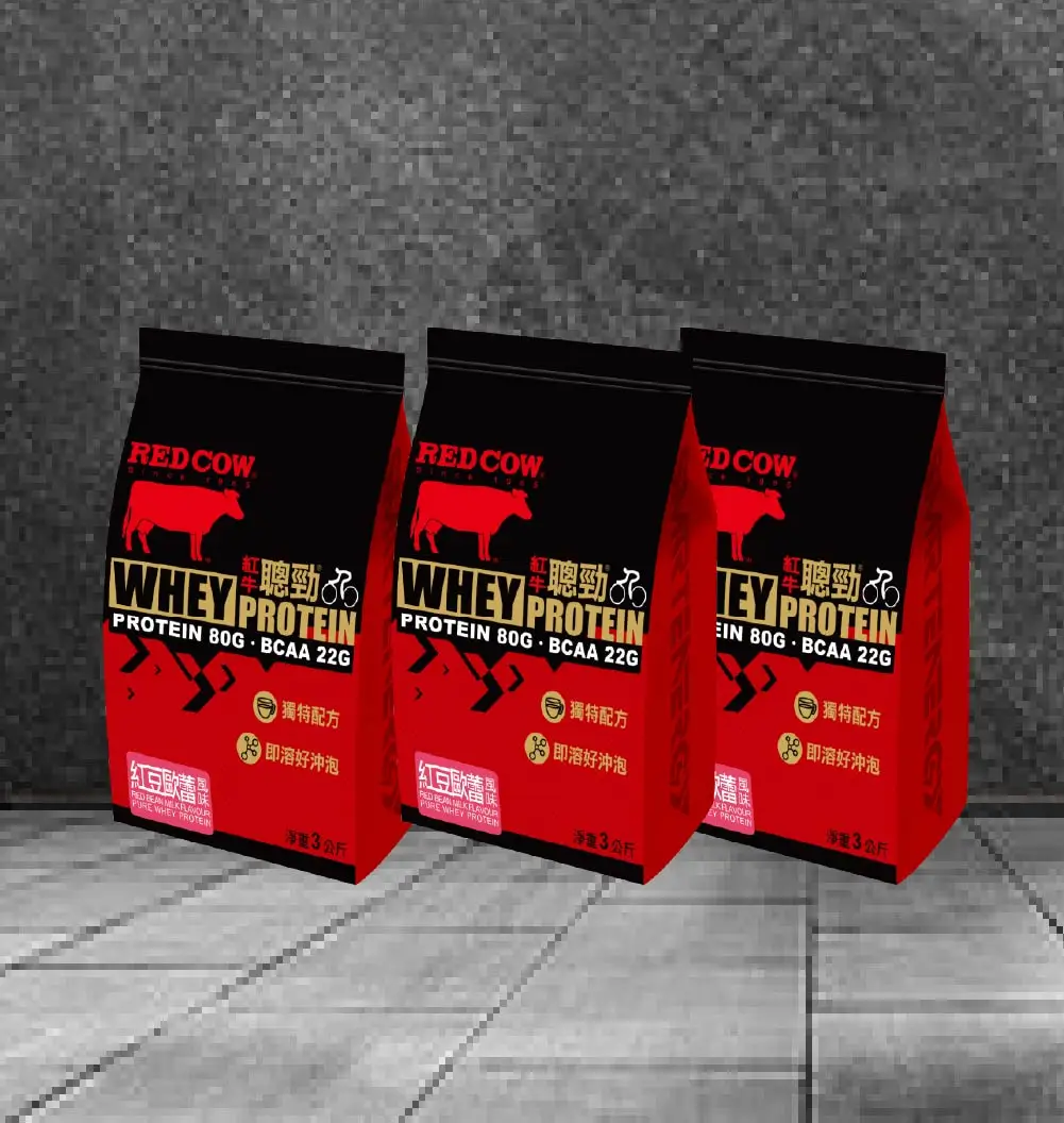 Сывороточный протеиновый концентрат, красный молочный ароматизатор, 3 кг