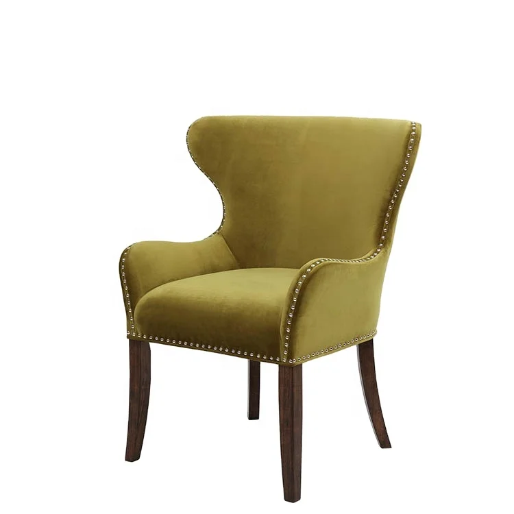 Restaurant Hotel Upholstered wooden arm sofa chair living room